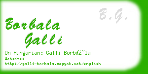 borbala galli business card